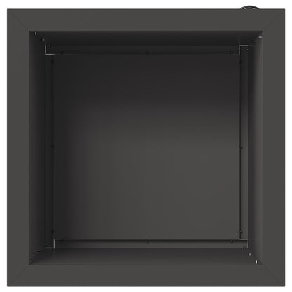 Plantenbak met led 2 st Zwart 40 x 40 x 40 cm Staal
