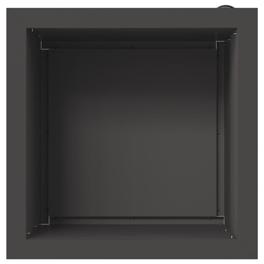 Plantenbak met led 2 st Zwart 40 x 40 x 40 cm Staal