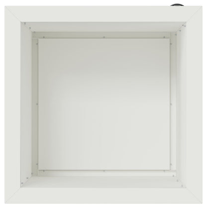 Plantenbak met led Wit 40 x 40 x 40 cm Staal