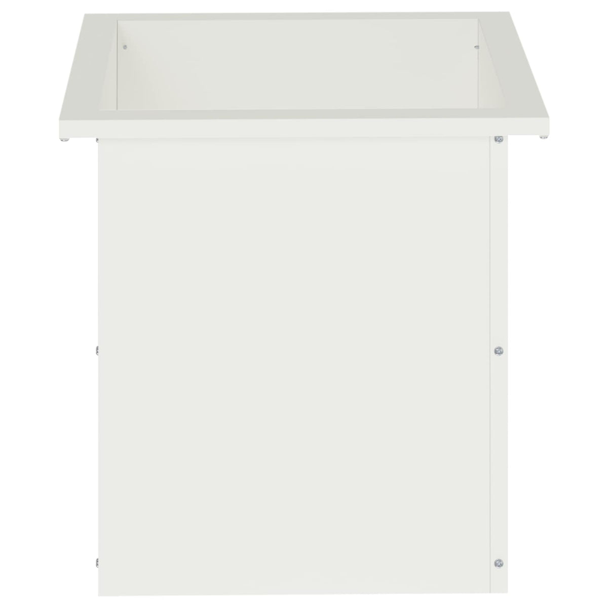 Plantenbak met led 2 st Wit 40 x 40 x 40 cm Staal