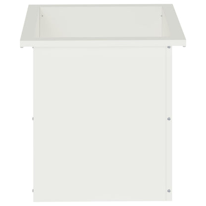 Plantenbak met led 2 st Wit 40 x 40 x 40 cm Staal