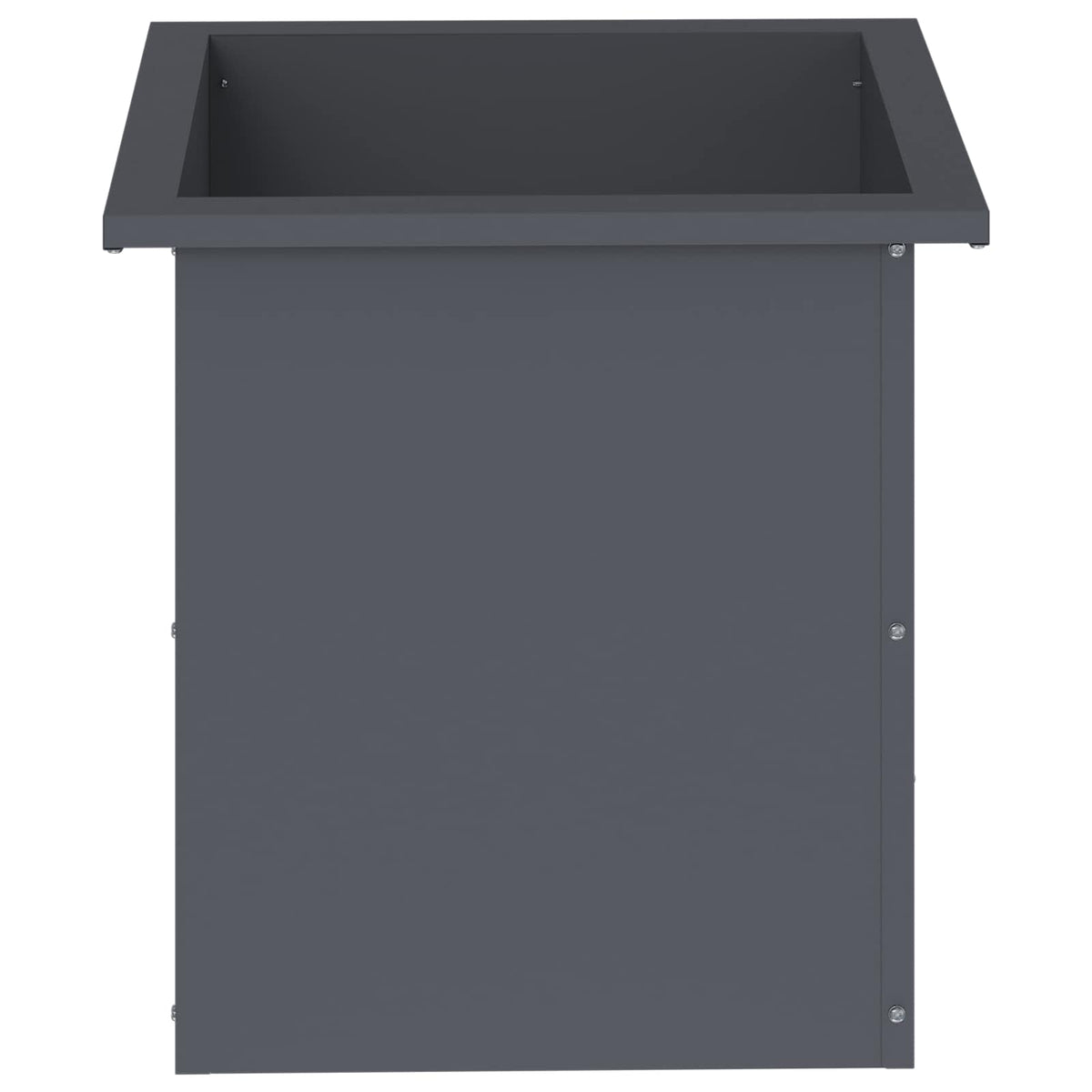 Plantenbak met led 2 st Antraciet 40 x 40 x 40 cm Staal