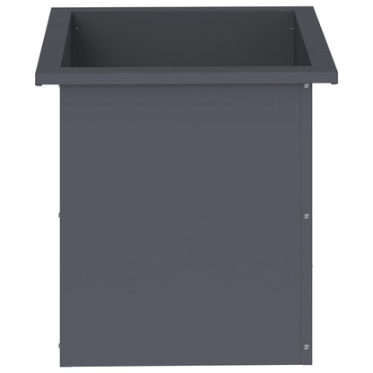 Plantenbak met led 2 st Antraciet 40 x 40 x 40 cm Staal