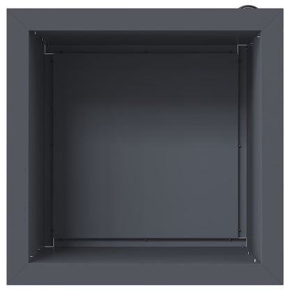 Plantenbak met led 2 st Antraciet 40 x 40 x 40 cm Staal
