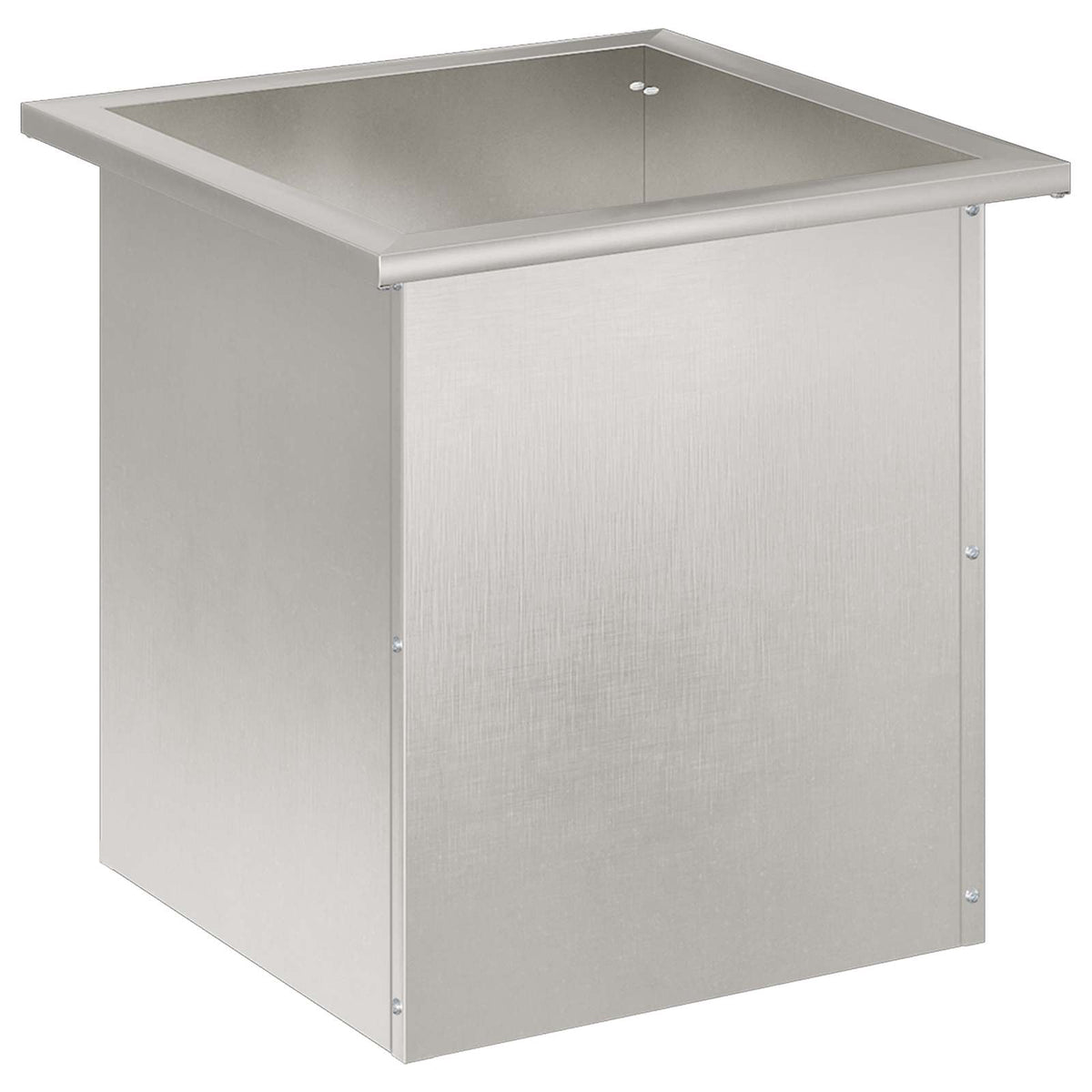 Plantenbak met led zilver 40 x 40 x 40 cm Roestvrij staal