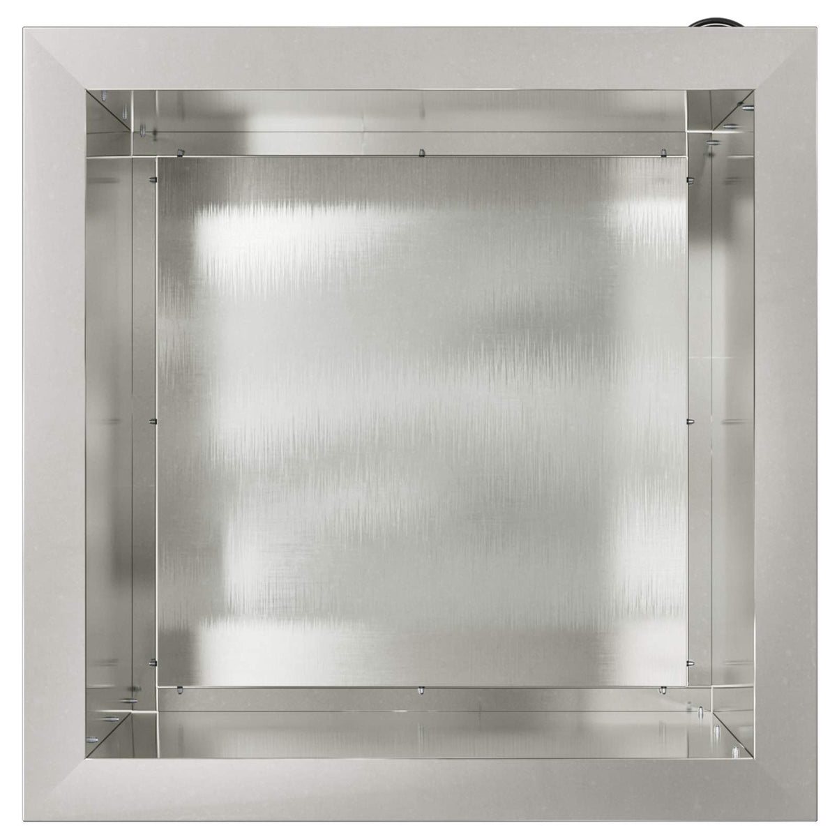 Plantenbak met led zilver 40 x 40 x 40 cm Roestvrij staal