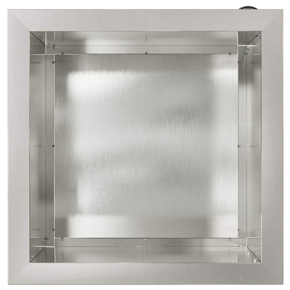 Plantenbak met led zilver 40 x 40 x 40 cm Roestvrij staal