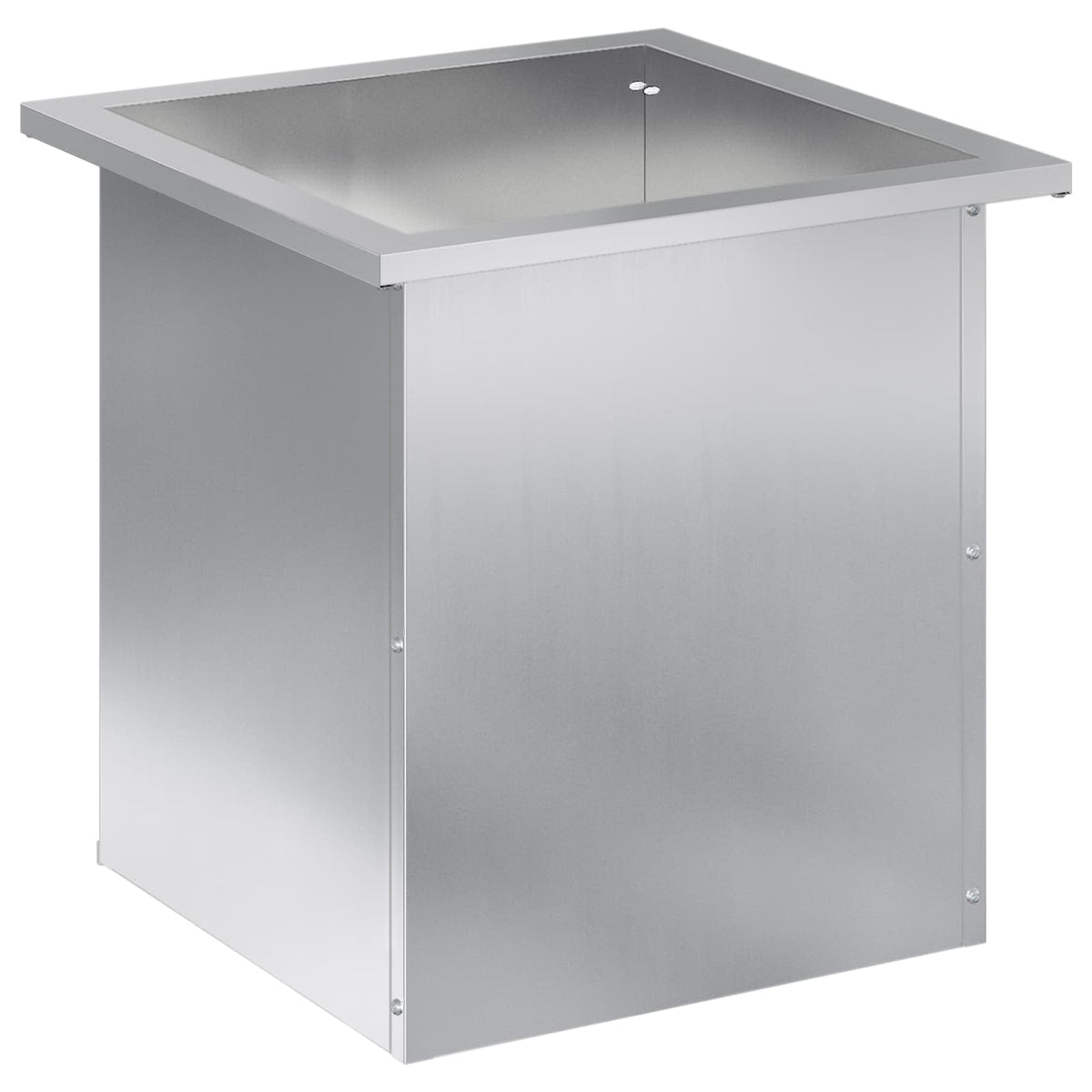 Plantenbak met led zilver 40 x 40 x 40 cm Gegalvaniseerd staal