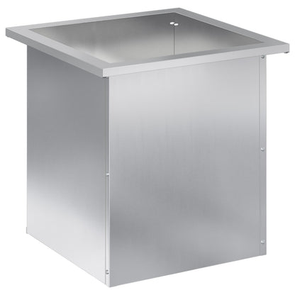 Plantenbak met led zilver 40 x 40 x 40 cm Gegalvaniseerd staal