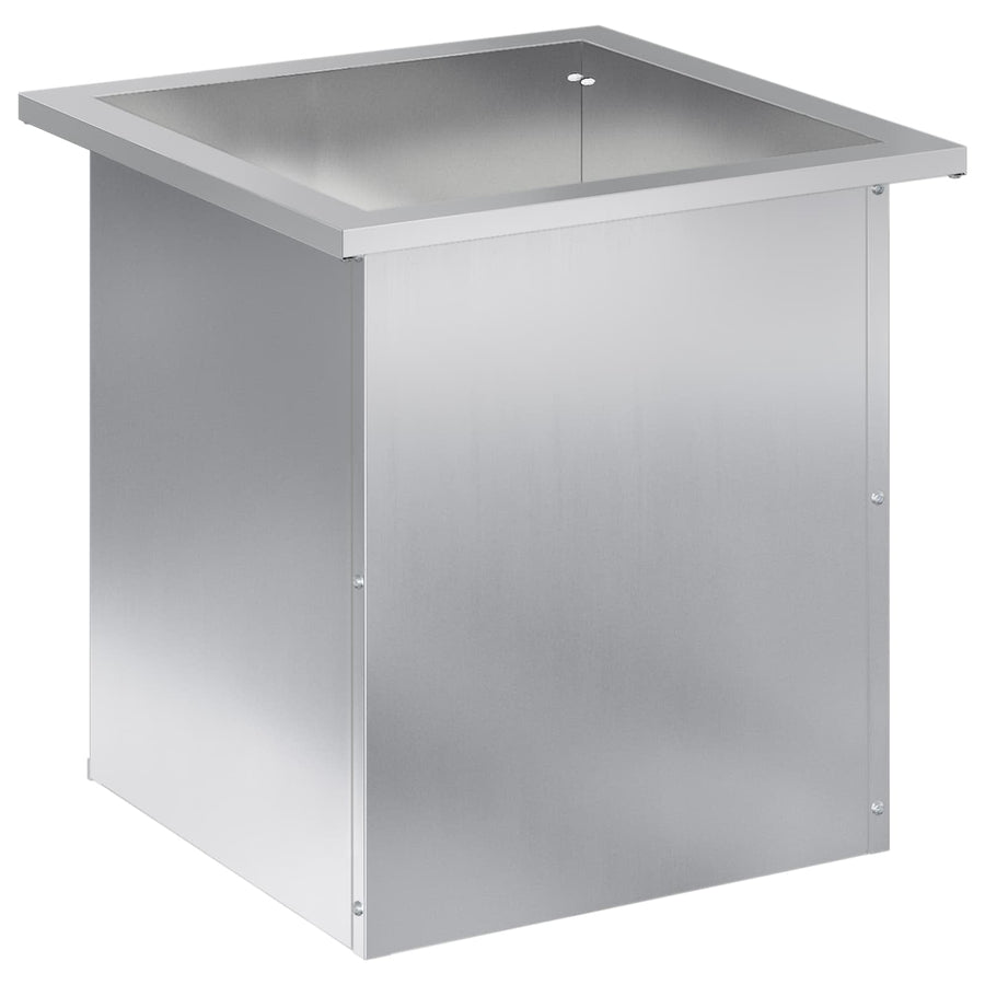 Plantenbak met led zilver 40 x 40 x 40 cm Gegalvaniseerd staal