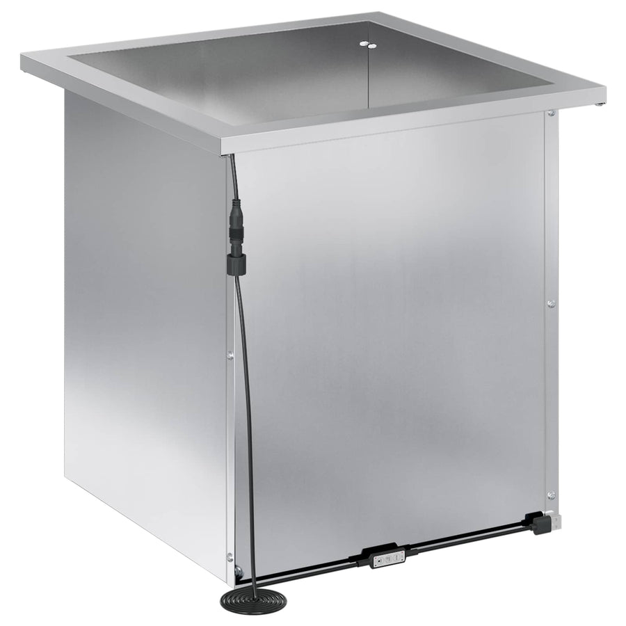Plantenbak met led zilver 40 x 40 x 40 cm Gegalvaniseerd staal