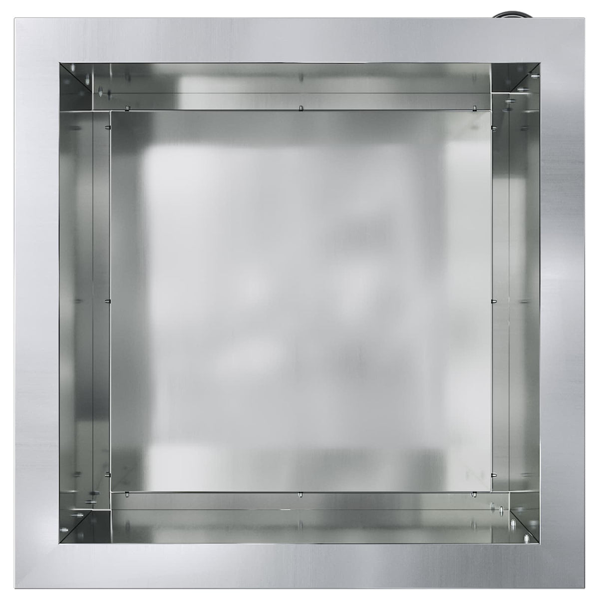Plantenbak met led zilver 40 x 40 x 40 cm Gegalvaniseerd staal