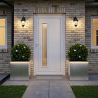 Plantenbak zilver 2 st 40x40x40 cm LED