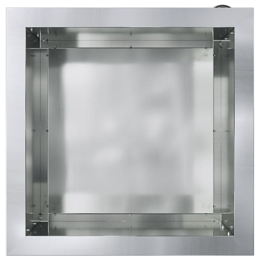 Plantenbak met led 2 st zilver 40 x 40 x 40 cm