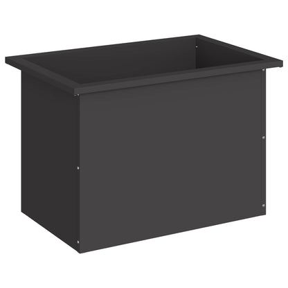 Plantenbak met led Zwart 40 x 60 x 40 cm Staal