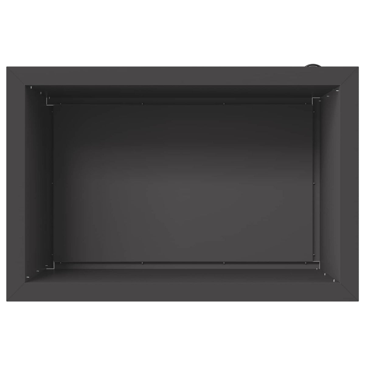 Plantenbak met led Zwart 40 x 60 x 40 cm Staal