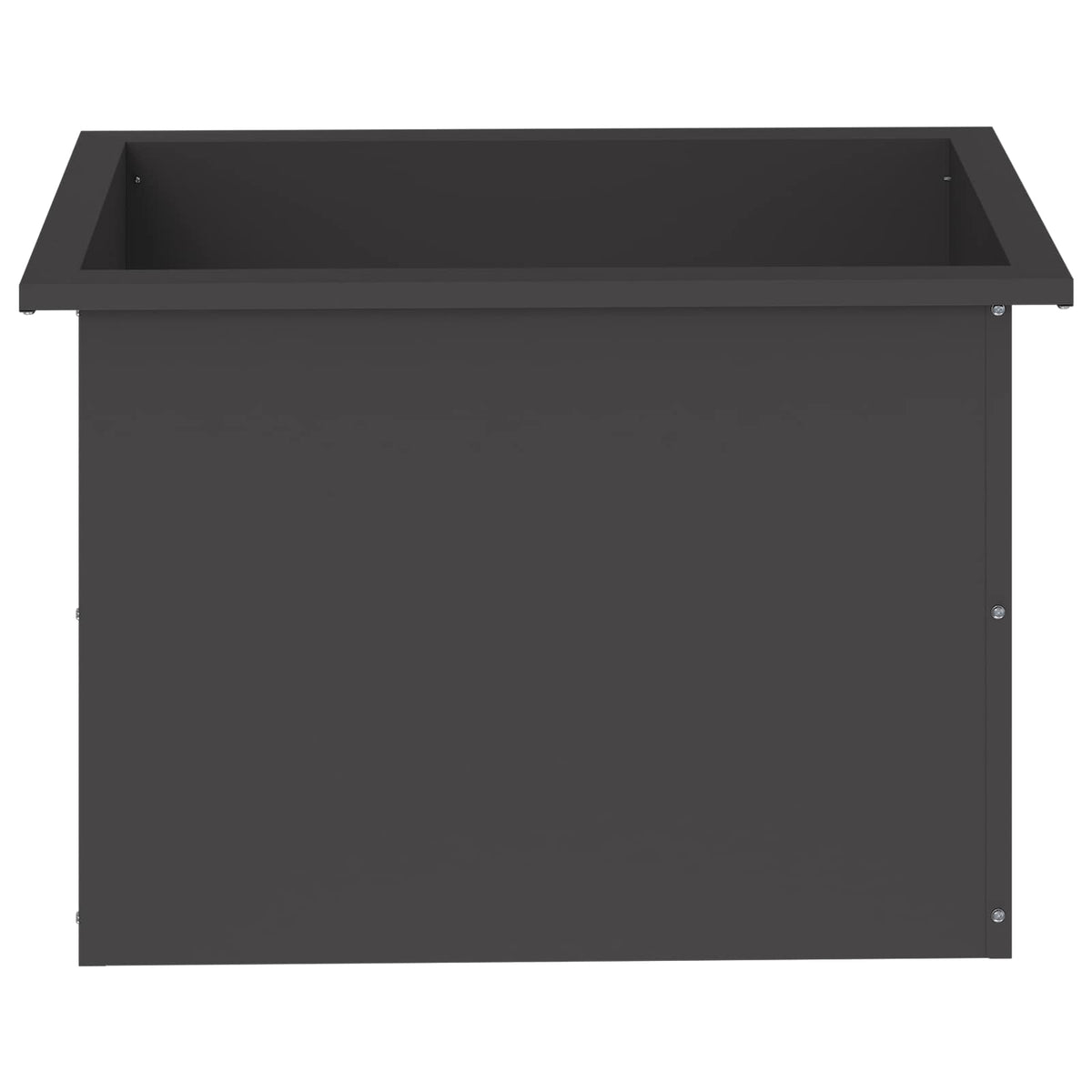 Plantenbak met led 2 st Zwart 40 x 60 x 40 cm Staal