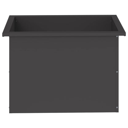 Plantenbak met led 2 st Zwart 40 x 60 x 40 cm Staal