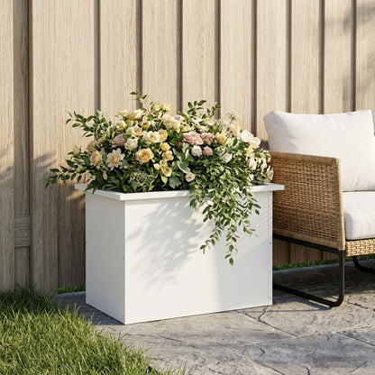 Plantenbak met led Wit 40 x 60 x 40 cm Staal