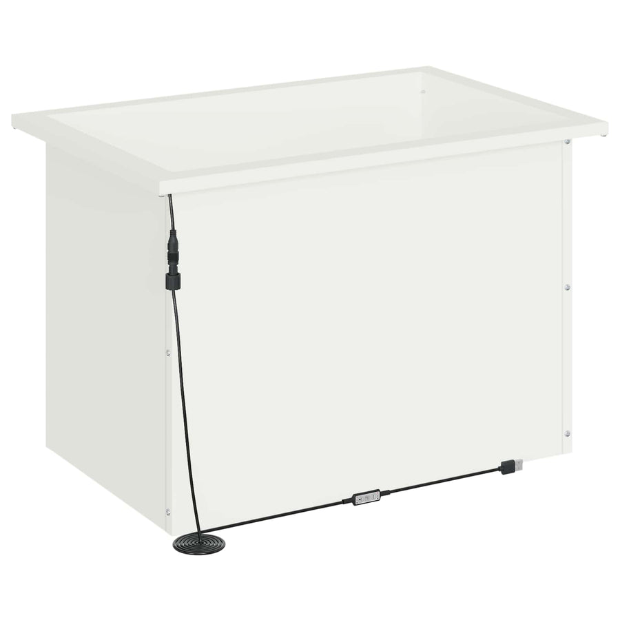 Plantenbak met led Wit 40 x 60 x 40 cm Staal