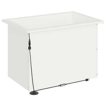 Plantenbak met led 2 st Wit 40 x 60 x 40 cm Staal
