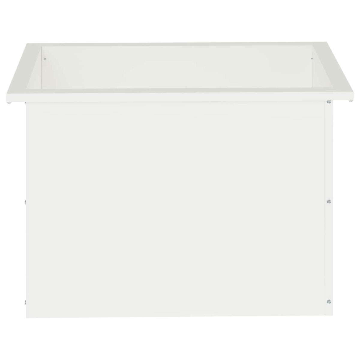 Plantenbak met led 2 st Wit 40 x 60 x 40 cm Staal