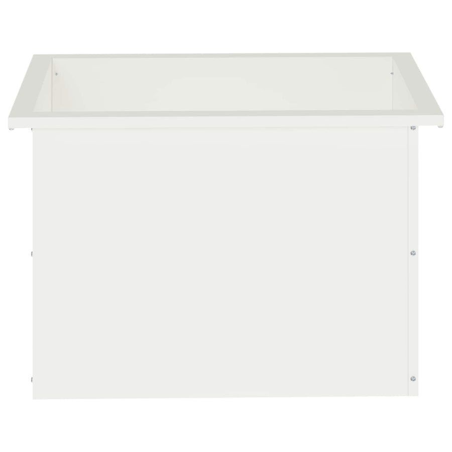Plantenbak met led 2 st Wit 40 x 60 x 40 cm Staal