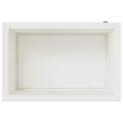 Plantenbak met led 2 st Wit 40 x 60 x 40 cm Staal