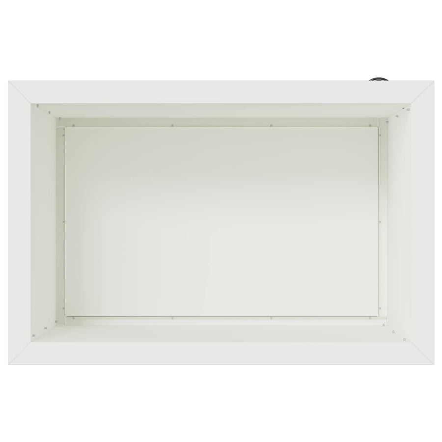 Plantenbak met led 2 st Wit 40 x 60 x 40 cm Staal