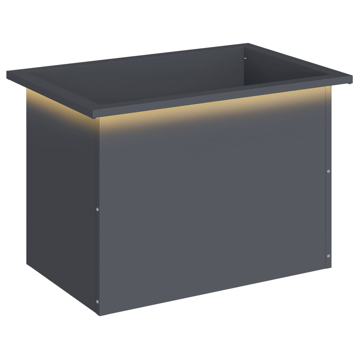 Plantenbak met led Antraciet 40 x 60 x 40 cm Staal