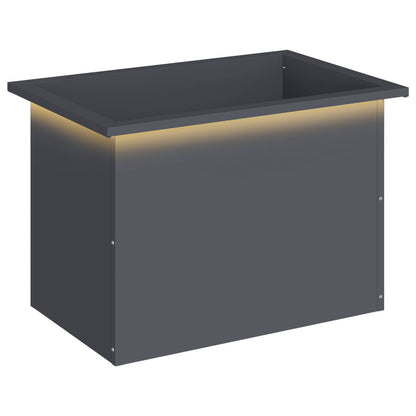 Plantenbak met led Antraciet 40 x 60 x 40 cm Staal
