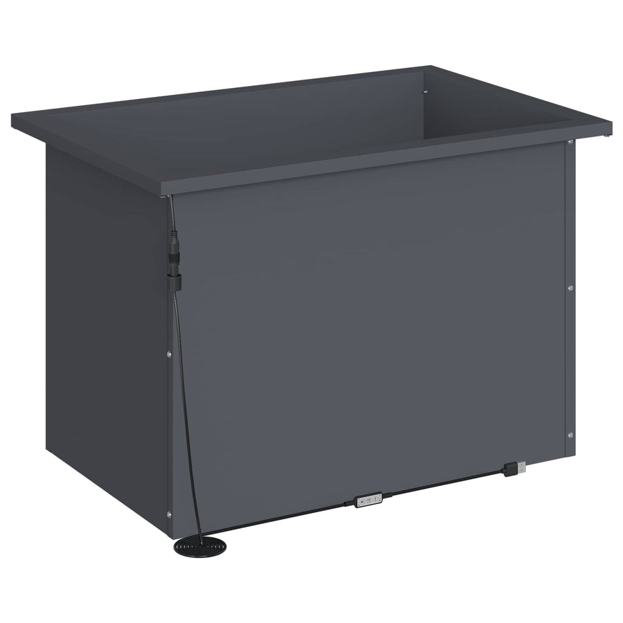 Plantenbak met led Antraciet 40 x 60 x 40 cm Staal