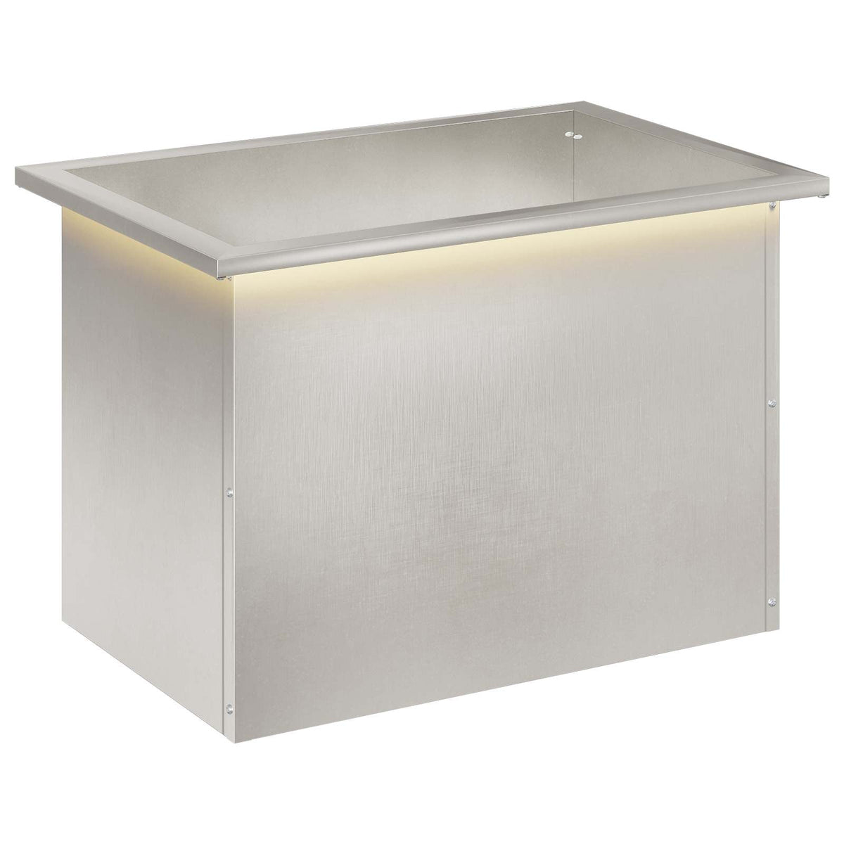 Plantenbak met led zilver 40 x 60 x 40 cm Roestvrij staal
