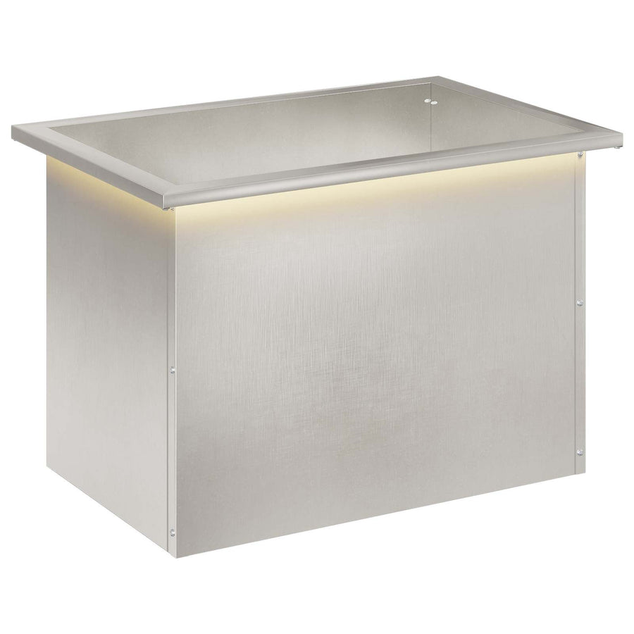 Plantenbak met led zilver 40 x 60 x 40 cm Roestvrij staal