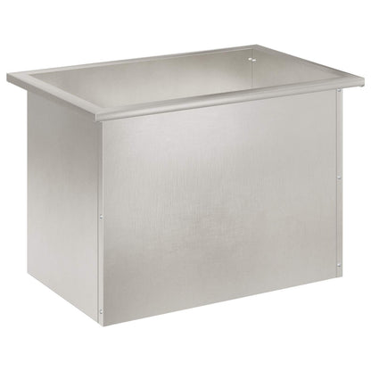 Plantenbak met led zilver 40 x 60 x 40 cm Roestvrij staal