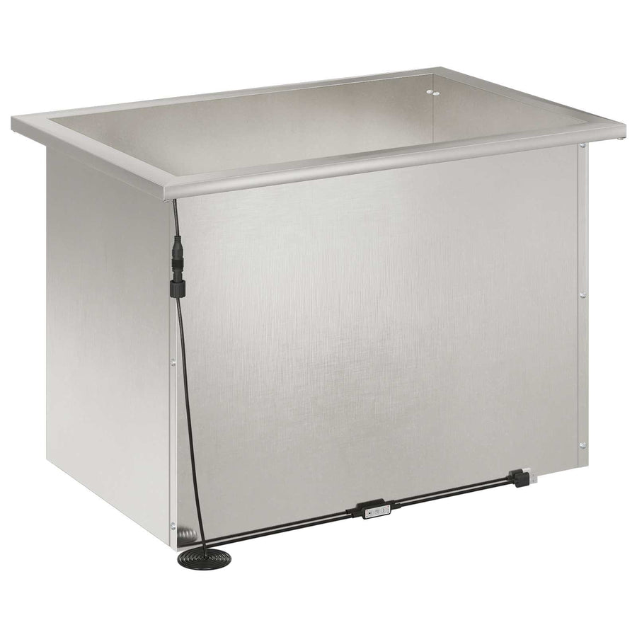 Plantenbak met led zilver 40 x 60 x 40 cm Roestvrij staal