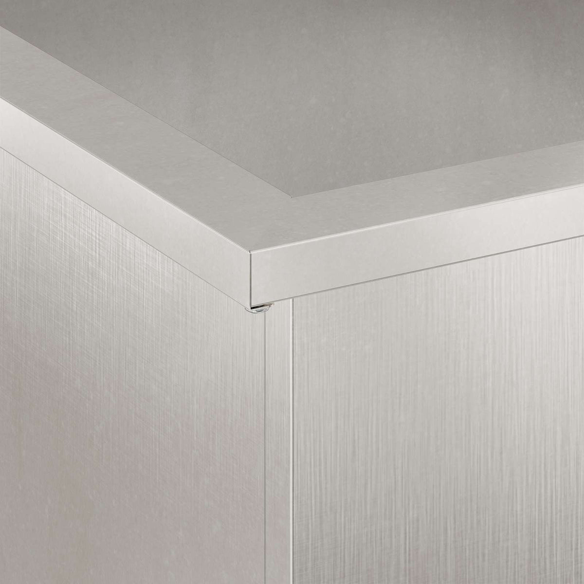 Plantenbak met led 2 st zilver 40 x 60 x 40 cm Roestvrij staal