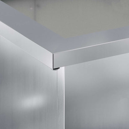 Plantenbak met led zilver 40 x 60 x 40 cm Gegalvaniseerd staal