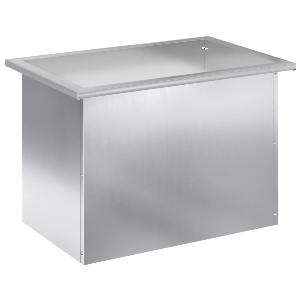 Plantenbak met led zilver 40 x 60 x 40 cm Gegalvaniseerd staal