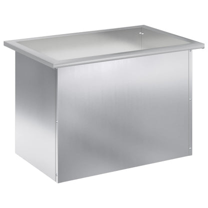 Plantenbak met led zilver 40 x 60 x 40 cm Gegalvaniseerd staal