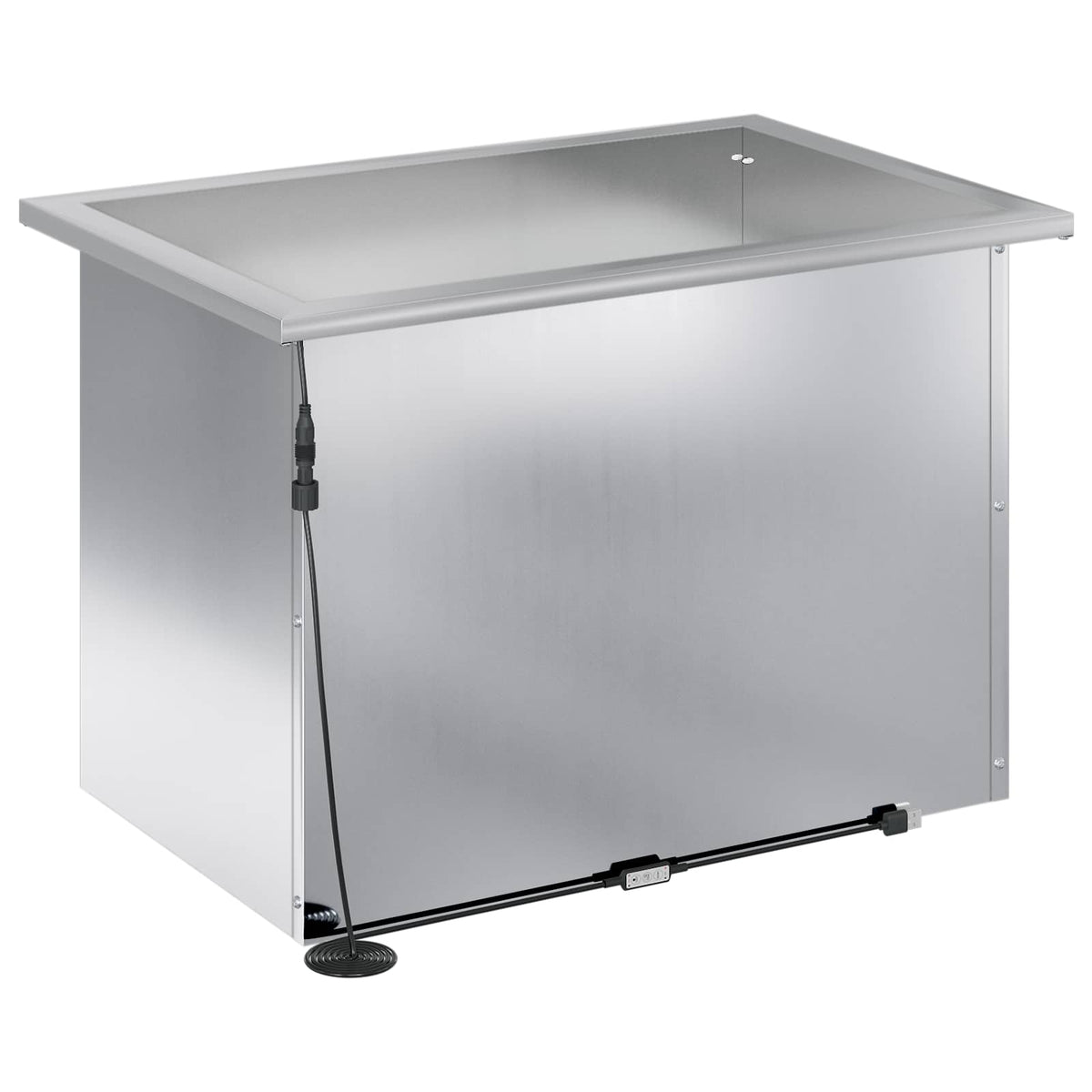 Plantenbak met led zilver 40 x 60 x 40 cm Gegalvaniseerd staal