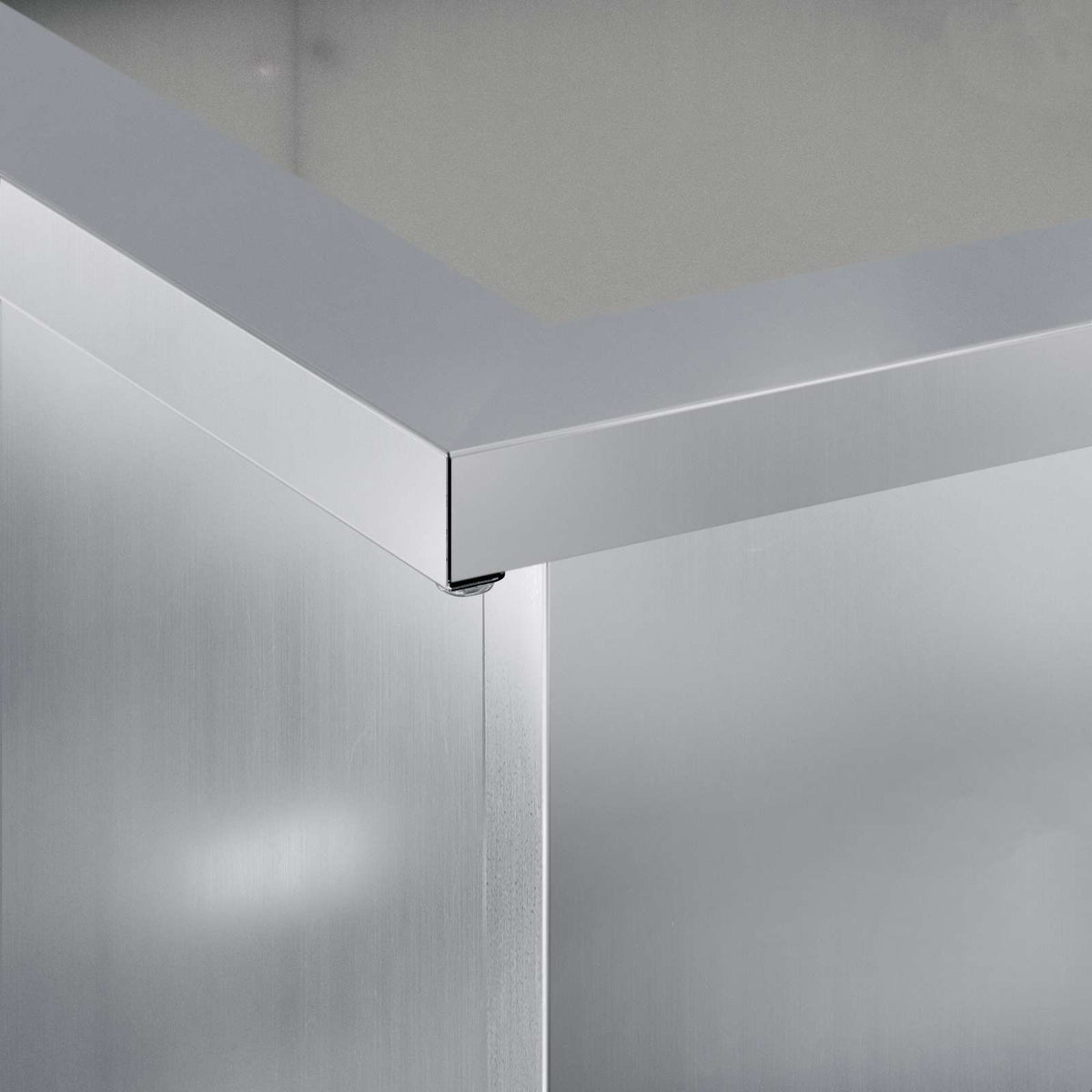 Plantenbak met led 2 st zilver 40 x 60 x 40 cm