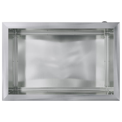 Plantenbak met led 2 st zilver 40 x 60 x 40 cm