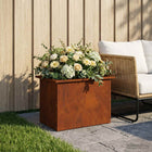 Plantenbak met led 40x60x40 cm weervast staal roestkleurig