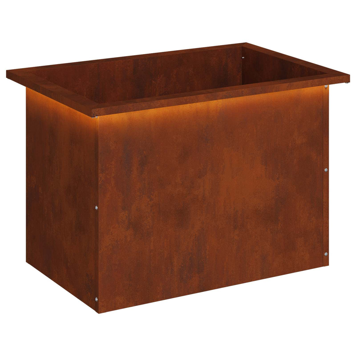 Plantenbak met led Roestkleurig 40 x 60 x 40 cm weervast staal