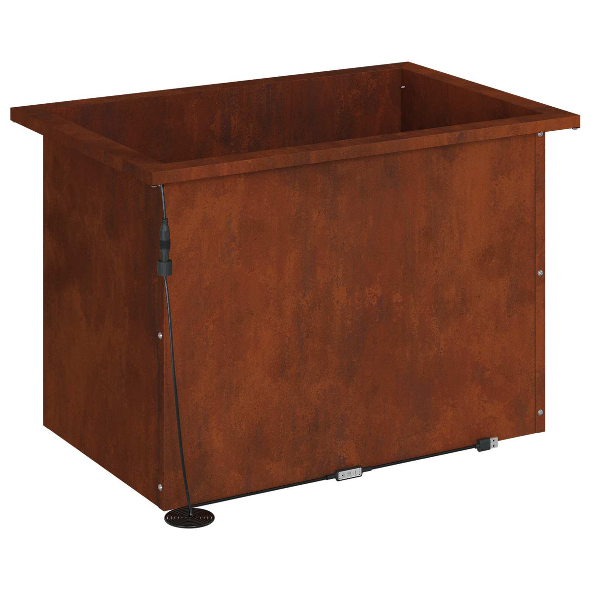 Plantenbak met led Roestkleurig 40 x 60 x 40 cm weervast staal