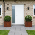 Plantenbak met LED Roestkleurig 40x60x40 cm set van 2