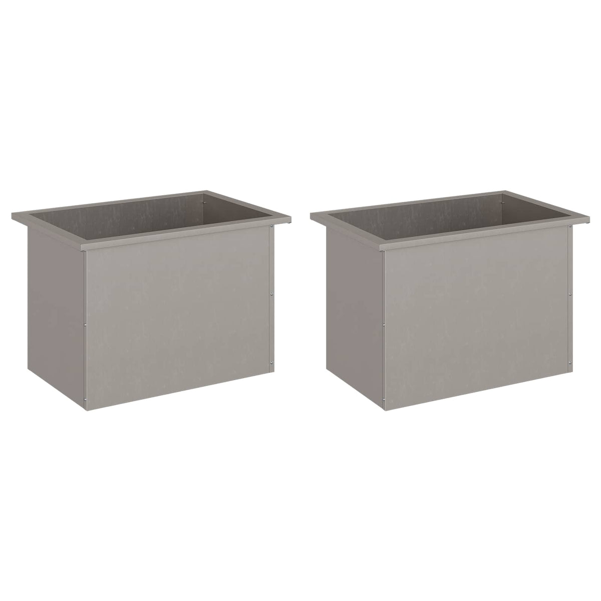 Plantenbak met led 2 st Roestkleurig 40 x 60 x 40 cm