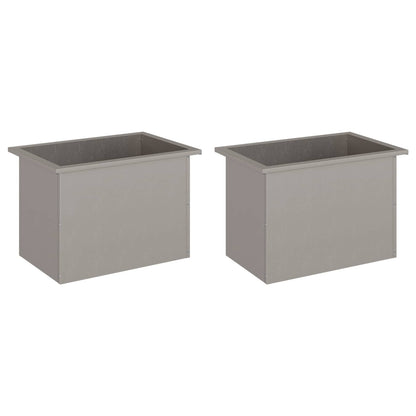 Plantenbak met led 2 st Roestkleurig 40 x 60 x 40 cm