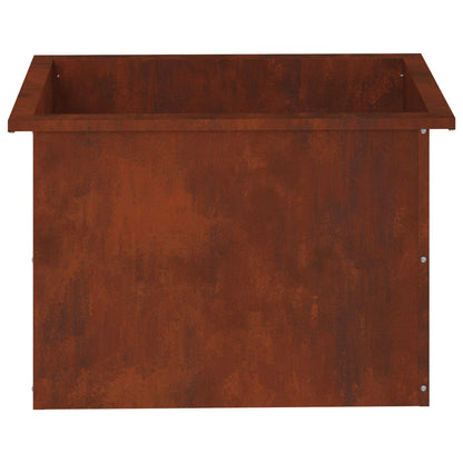 Plantenbak met led 2 st Roestkleurig 40 x 60 x 40 cm